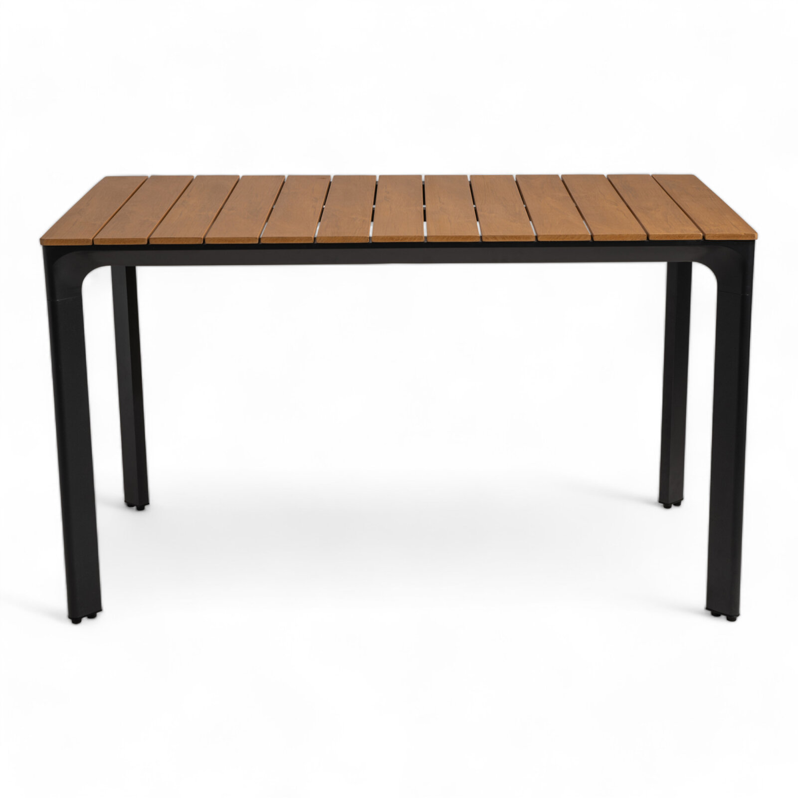 Gartentisch Arezzo 130 x 70 cm - Stilvoller Outdoor Alu-Tisch in Teakoptik