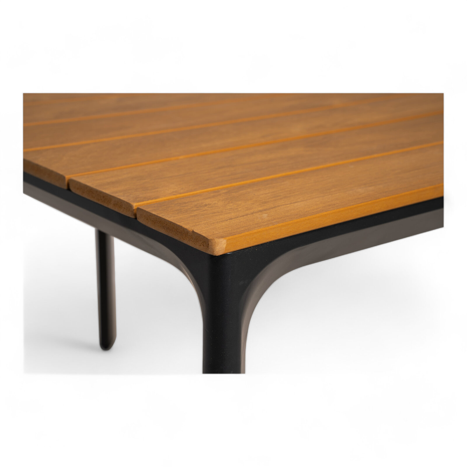 Gartentisch Arezzo 130 x 70 cm - Stilvoller Outdoor Alu-Tisch in Teakoptik