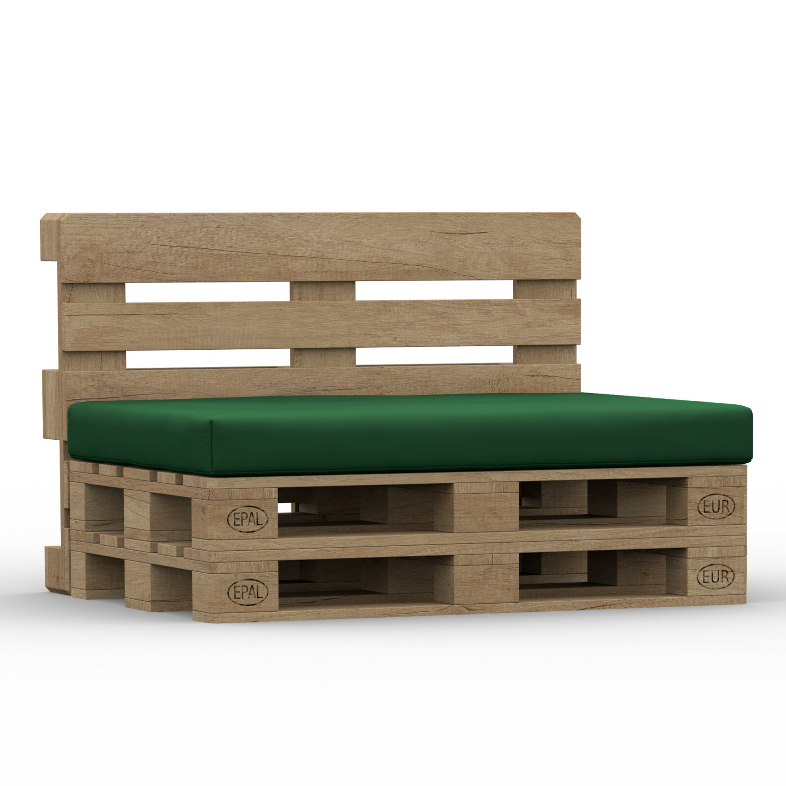 Outdoor Paletten Sitzkissen Dralon Uni Dunkelgrün