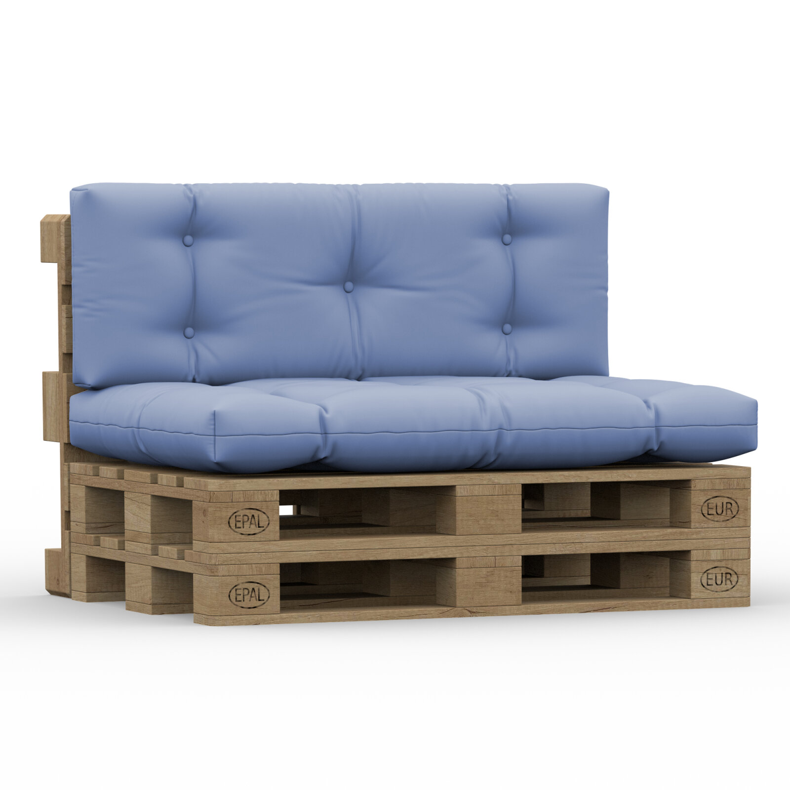 Palettenkissen Set Dralon Uni Blau