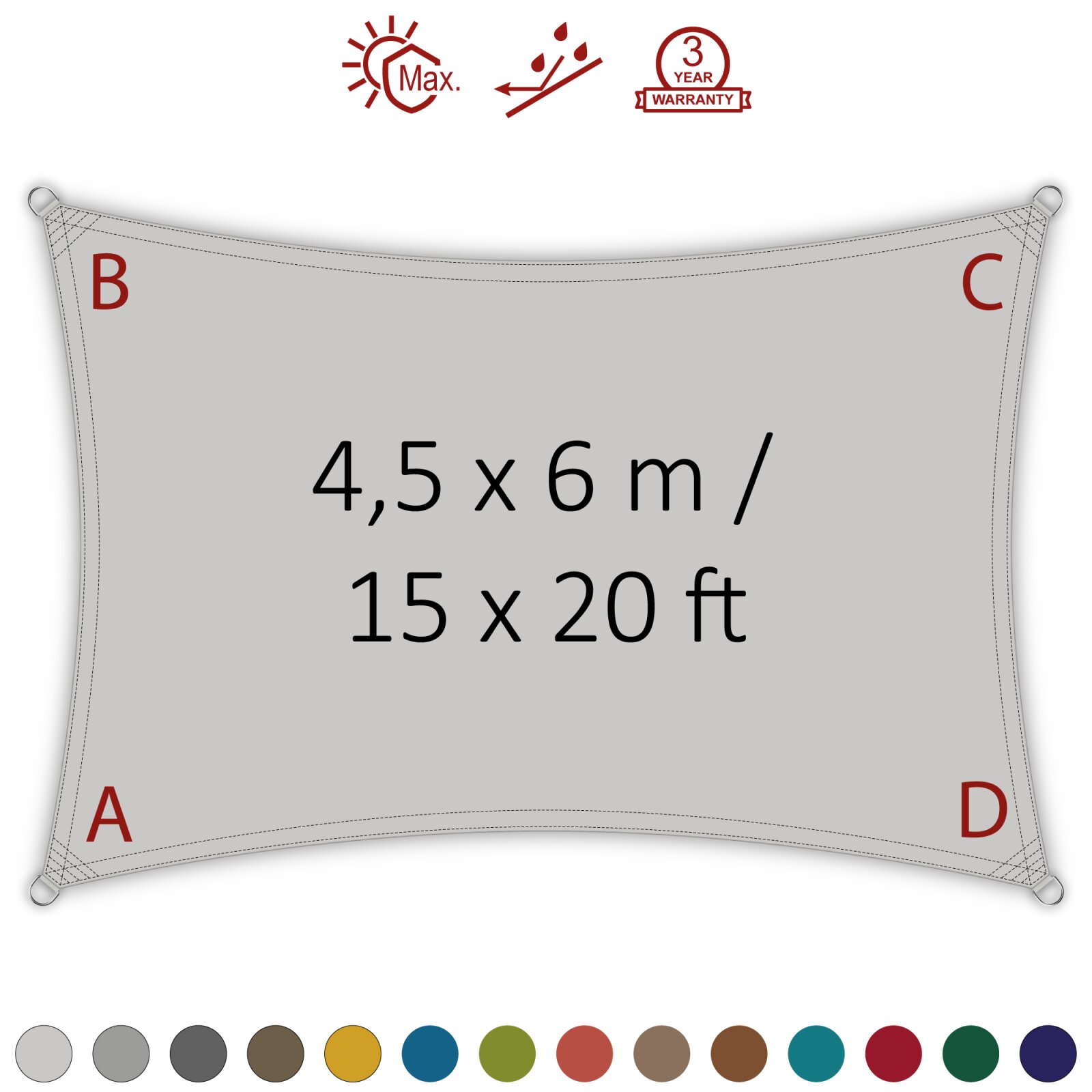 mobile markise 4x3 Lawn & Garden Ausziehbare Anthrazit m Stoff und Aluminium Haus & Garten Größe:49 Category:Kinder Jugend Fahrräder_V Brake  Aluminium EAE x Benson -
