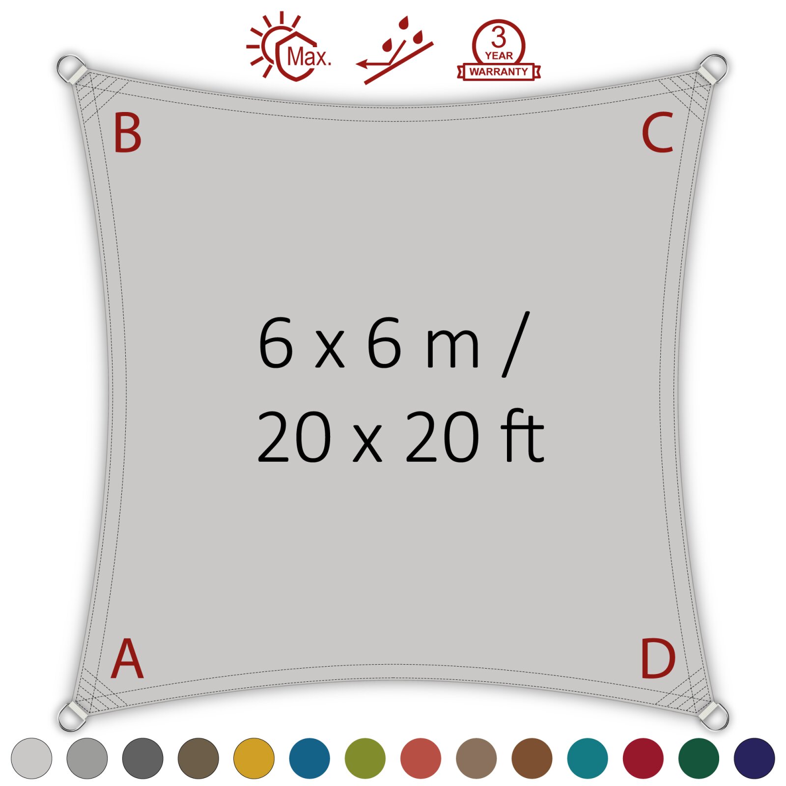 befestigung sonnensegel holz Skan für Terrassenüberdachung Familienzelt Gotland für 6 2026 Color:dark grey / purple